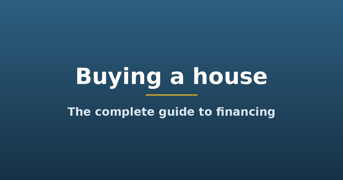 Title graphic: Buying a house & financing, the complete guide