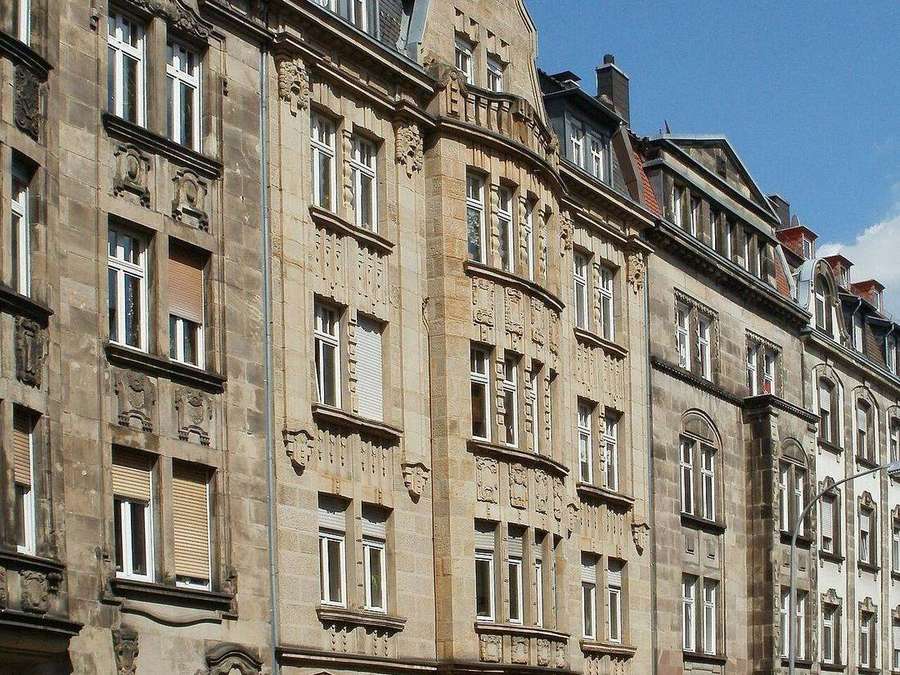 Apartment buildings in a German city centre: most of the flats in them are rented