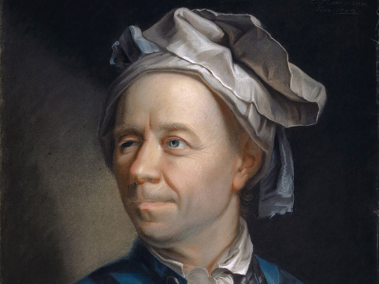 Pastellporträt von Leonhard Euler, gemalt von Emanuel Handmann 1753