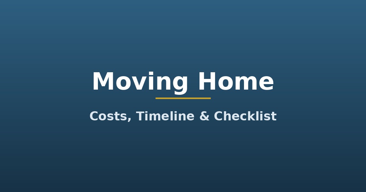Title graphic: Planning a move, costs, timeline & checklist